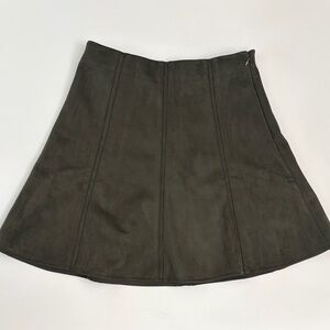 LOFT Dark Olive Green A-Line Skirt Size 4